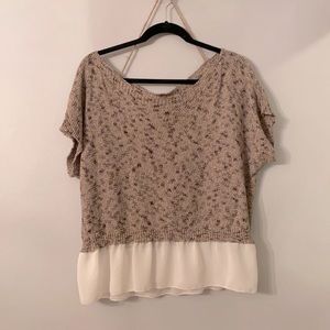 Adorable Knit cotton Moth top from Anthropologie, sz M